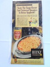 Vintage Ad Heinz Cooked Spaghetti Magazine Advertisement Color Canned 11.5