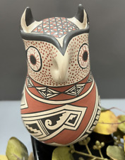 Mata Ortiz Pottery Wise Owl Effigy Lourdes Villalba Paquime' Mexico Folk Art picture