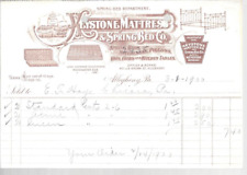 1900 Keystone Mattress & Spring Bed Co. Allegheny Pa  Receipt Antique Ephemera picture