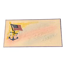 U.S.S. Melville Vintage Sailor Card Embossed 1932 USN picture