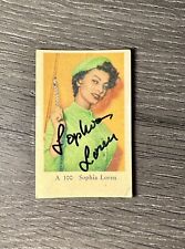 Sophia Loren Autographed 1958 Dutch Gum Trading Card A 100 picture