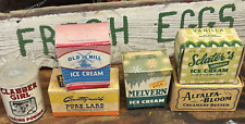 6 vintage kitchen Dairy advertising items cream butter lard boxes can picture