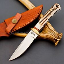 Vintage Custom Made American Hunter 9'' Skinner W/Stag Handle & Surgical Steel picture