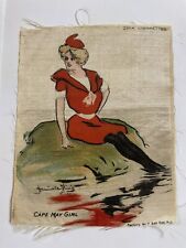 Cape May Girl Tobacco Silk Hamilton King Artist Signed Red Dress Zira Cigarettes picture