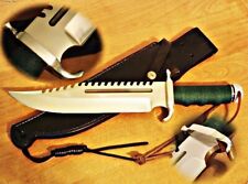 Handmade Rambo III knife Rescue 25TH Anniversary Hunting Bowie knife w/ Sheath picture