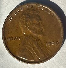 *Rare* 1929 Lincoln Wheat Penny -No Mint Mark picture