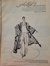 1981 Oscar de la Renta  women's silk bravura Lord & Taylor vintage fashion  ad picture