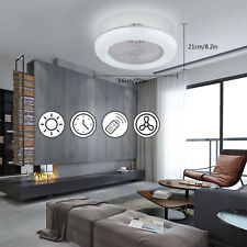 22'' Invisible Ceiling Fan Light Lamp Dimmable LED Chandelier 3 Color 3 Gears picture