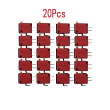 10/20Pack Red New 3 Pin Microswitch Push Button For Arcade Mame Jamma Games D picture