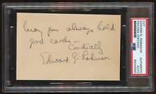 Edward G Robinson d1973 signed autograph 3x5 index card Actor Key Largo PSA Slab picture