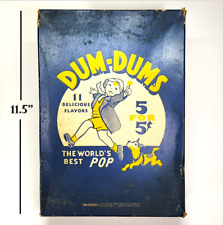 Very Rare 1939 Dum-Dums Parade 5 for 5¢ Candy Lollipop Box Bellevue, OH picture