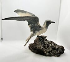 Rare Vintage composite bird on lava figurine art piece signed and numbered picture
