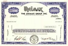 Unimax Group Inc. - Specimen Stocks & Bonds picture