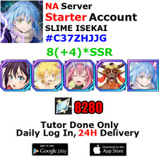 [NA][INST] Slime ISEKAI Starter Account 8(+4)SSR 8280+Crystals #C37Z picture