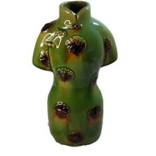 Green Asian Chinese Oriental Handmade Pot Dress Vase - Made in China - 15x8 picture