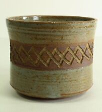 = Signed Grace Thorpe (1921-2008) Pottery Cache-pot Native America 1980's picture
