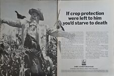 FMC Corporation Machinery Scarecrow 1969 Vintage Print Ad Farming Crops 2 Page  picture