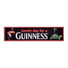 Guinness Toucan Lovely Day For a Guinness Rubber PVC Premium Bar Mat 19.5x5 inch picture