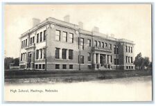 c1905 High School Exterior Building Hastings Nebraska Vintage Antique Postcard picture