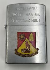 Vintage Super Ace Lighter Korean War US Army 507th Anti-Aircraft Artillery  picture