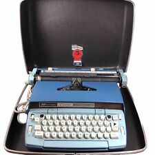 Smith Corona Coronet Automatic 12 Electric Typewriter w/ Hard Case Blue WORKS picture