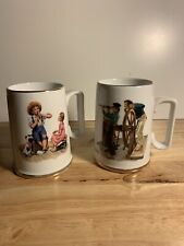 Norman Rockwell Vintage Mugs Music Master (1986), River Pilot (1986) picture