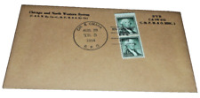 AUGUST 1954 C&NW COMPANY ENVELOPE CHICAGO & OMAHA RPO TRAIN #5 90TH ANNIVERSARY picture