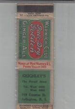 1930s Matchbook Cover Diamond Quality Keighley's Rexall Drug Store Arlington RI picture