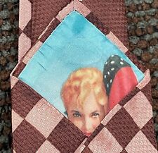 Rare 1940’s CREVELING Peek A Boo Pinup Skinny Tie picture