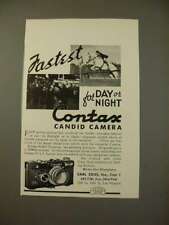 1936 Zeiss Contax Camera Ad - Fastest Day or Night picture