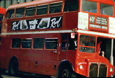 1974 35mm Slide Red Double Decker Bus Camberwell London Vintage picture