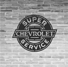 CHEVY Super Service Chevrolet Truck Car Vintage Oil Gas Pump Metal Sign Mobil picture