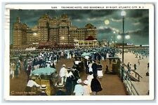 1928 Traymore Hotel Boardwalk Night Exterior Atlantic City New Jersey Postcard picture