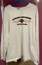 HARLEY DAVIDSON LONG SLEEVE T-SHIRT Size  3XL White Motorcycles picture