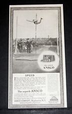 1913 OLD MAGAZINE PRINT AD, ANSCO #10 CAMERA FOR SPEED, POLE VAULT, HIGH JUMP picture