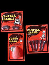 VTG  Fun World Flutter Lashes Funny Nose Vampire Claws Hong Kong Halloween picture