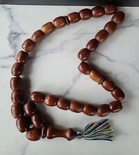 Vintage 36 Large Beaded Wooden Mala picture