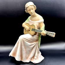 Vintage Bing Grondhal Porcelain Figure Statue Guitar Player Germany Marked 1684 picture