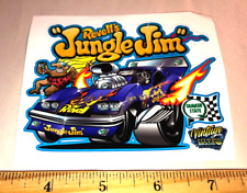 Revell's JUNGLE JIM Lieberman Blue '75 Monza NHRA Drag Racing Funny Car Sticker picture