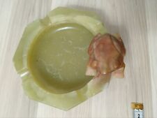 Ashtray made of natural ONYX with a beautiful toad. picture