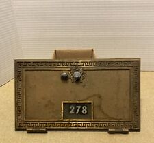1958 Large Bronze OSO MFG Post Office Postal Mail Box Door Dial Combination #278 picture