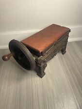 Antique Late 1800’s German Made Cast Iron/Wood Tobacco Shredder 12” x 6” x 7” picture