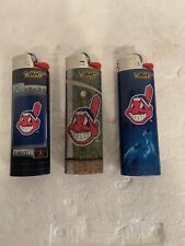 Vntg Cleveland Indians Chief Wahoo Bic Lighters Set Of 3 New Never Used RARE See picture