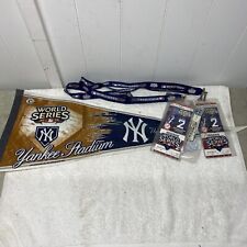 NY YANKEES 2009 WORLD SERIES PENNANT BANNER/TICKETS/PINS/LANYARDS LOT picture