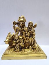 Brass 4.5 inches Lord shiva family pariwar Statue Hindu God Usa Seller Fast Ship picture