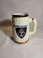 Designed Beer Mug Hickok Vintage  tavern Inn Steins Hand Painted Gold Gift Trim. picture