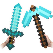 12'' MineCraft Diamond Sword & Pickaxe Soft EVA Foam Weapon Model Kids Toys Gift picture