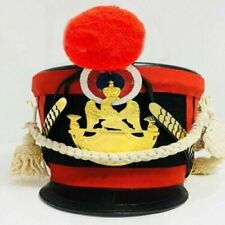 New French Napoleonic Shako Helmet with Red Plume Leather helmet gift picture