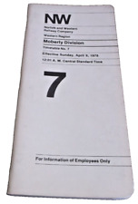 APRIL 1978 NORFOLK & WESTERN N&W MOBERLY DIVISION EMPLOYEE TIMETABLE #7 picture