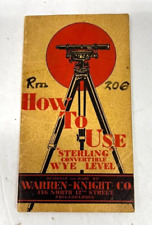 Vintage 1939 Warren-Knight-